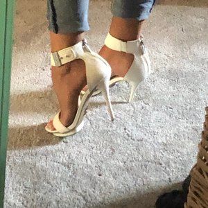 White JLO High Heels